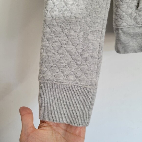 Brooks Brothers Heather Gray Cotton Full Zip Long Sleeve Sweater Jacket Sz Small - Picture 5 of 12